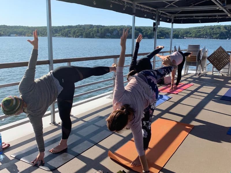 Miss Lotta's Yoga Cruise on the top level