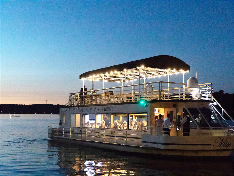 Lake Hopatcong Cruise Ship at Night